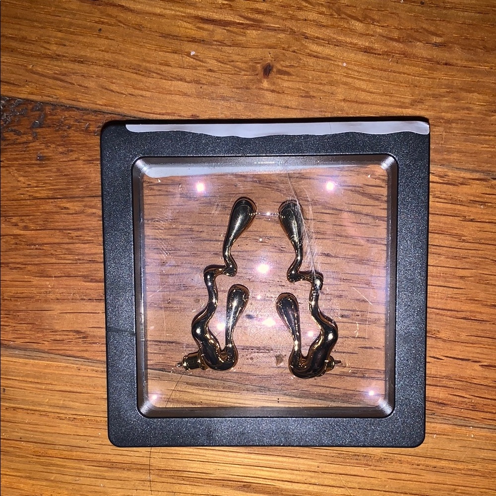 Unique Gold Drip Earrings